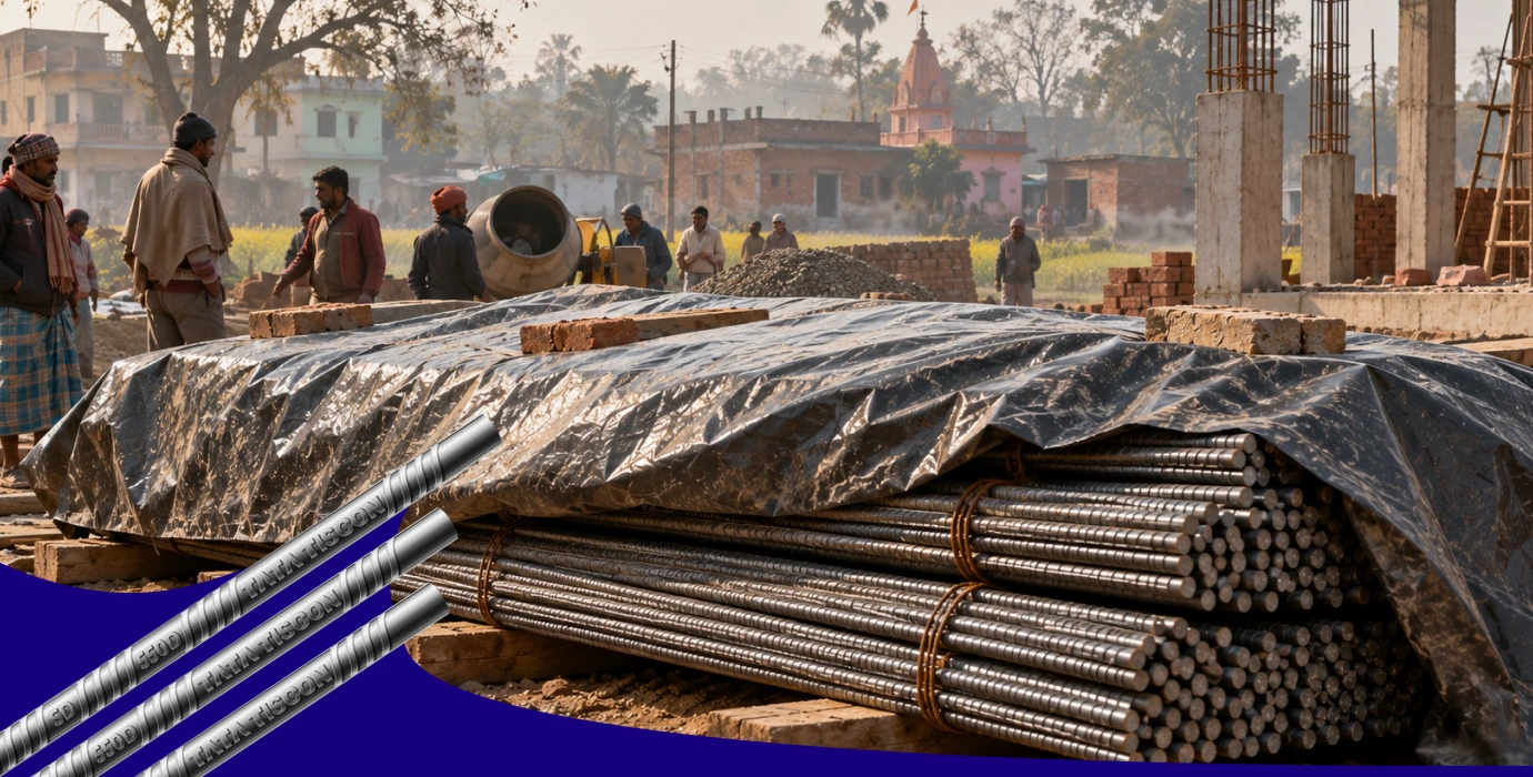 How to Store TMT Rebars During Bihar’s Winter: Preventing Moisture, Ground Contact and Handling Damage